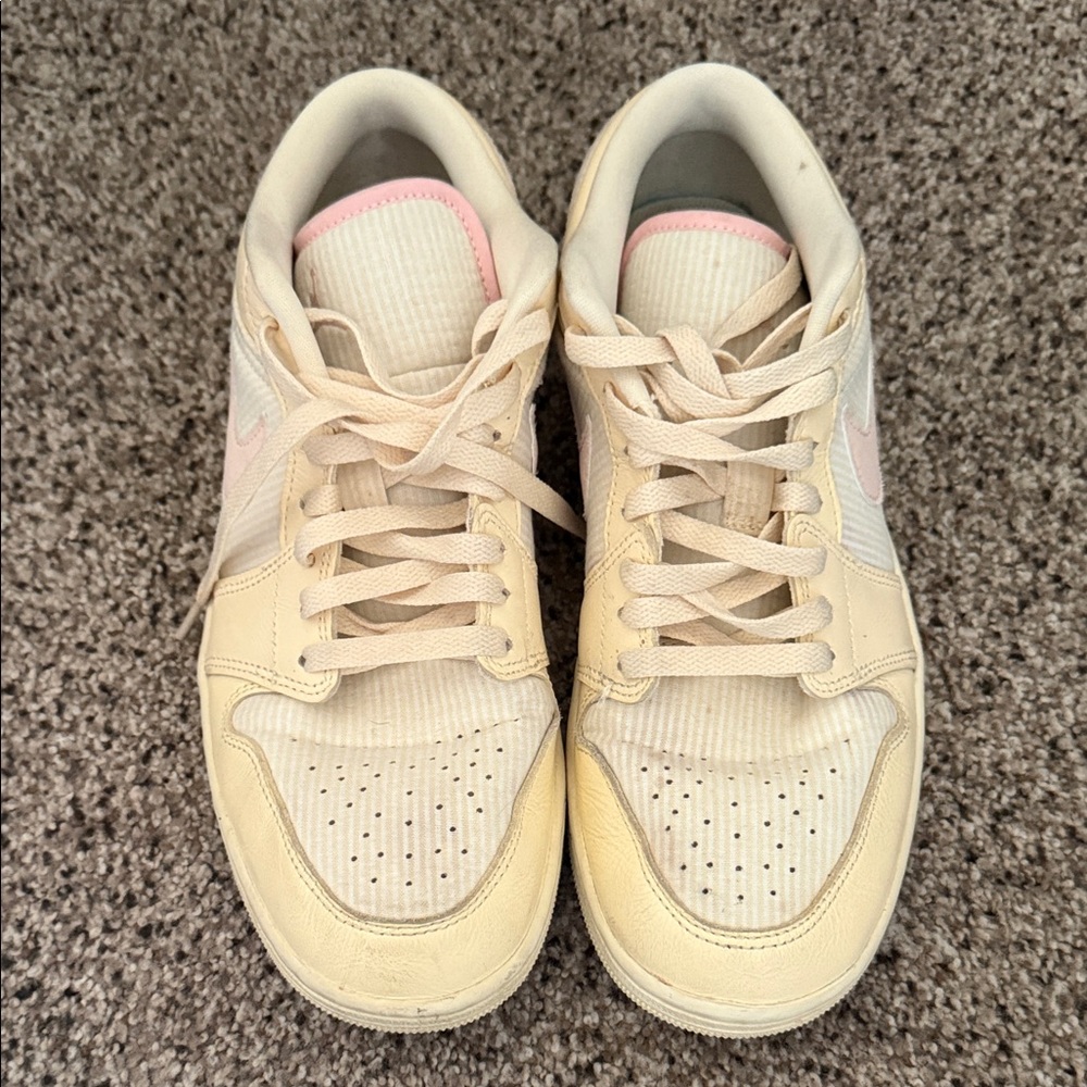 Jordan Cream and Pink Sneakers